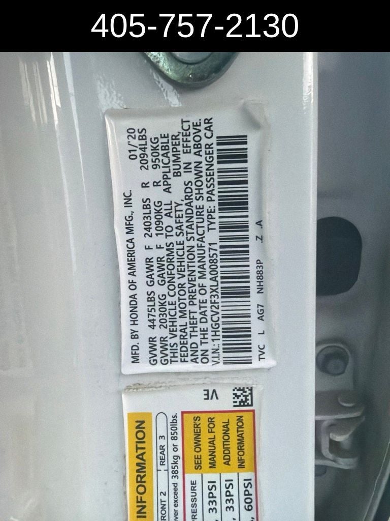 2020 Honda Accord Sport 2.0T
