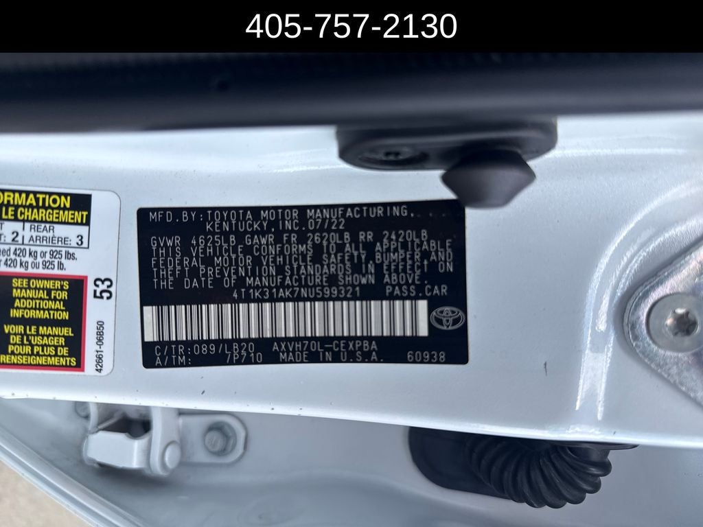 2022 Toyota Camry Hybrid XSE
