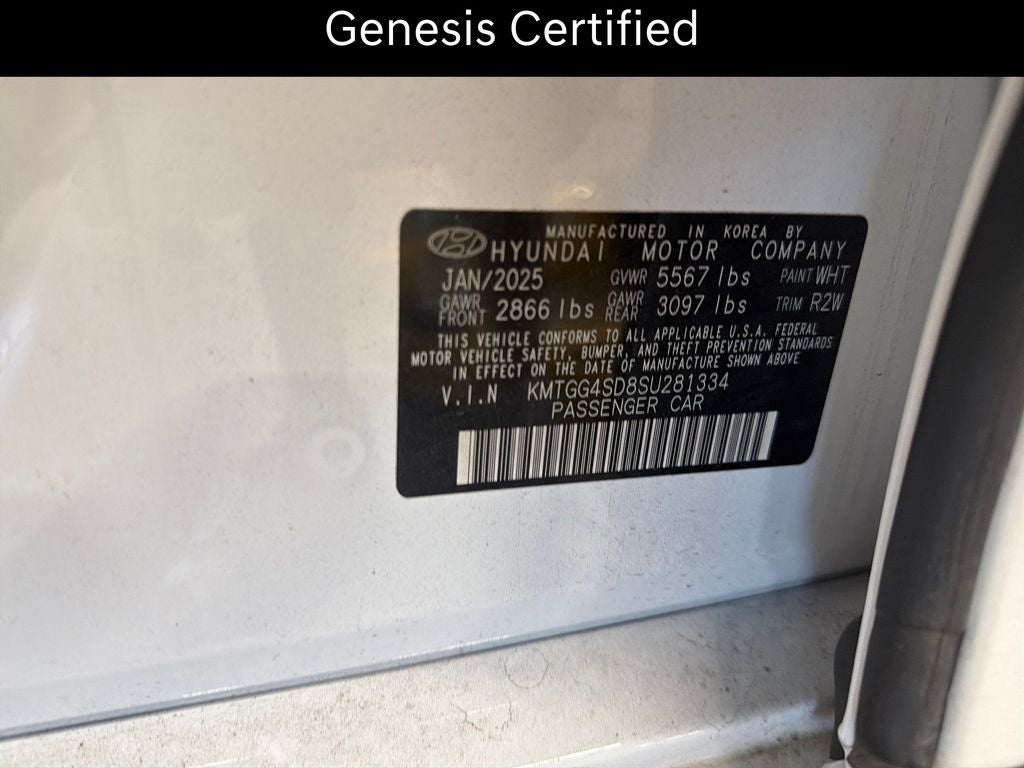 2025 Genesis G80 3.5T CERTIFIED