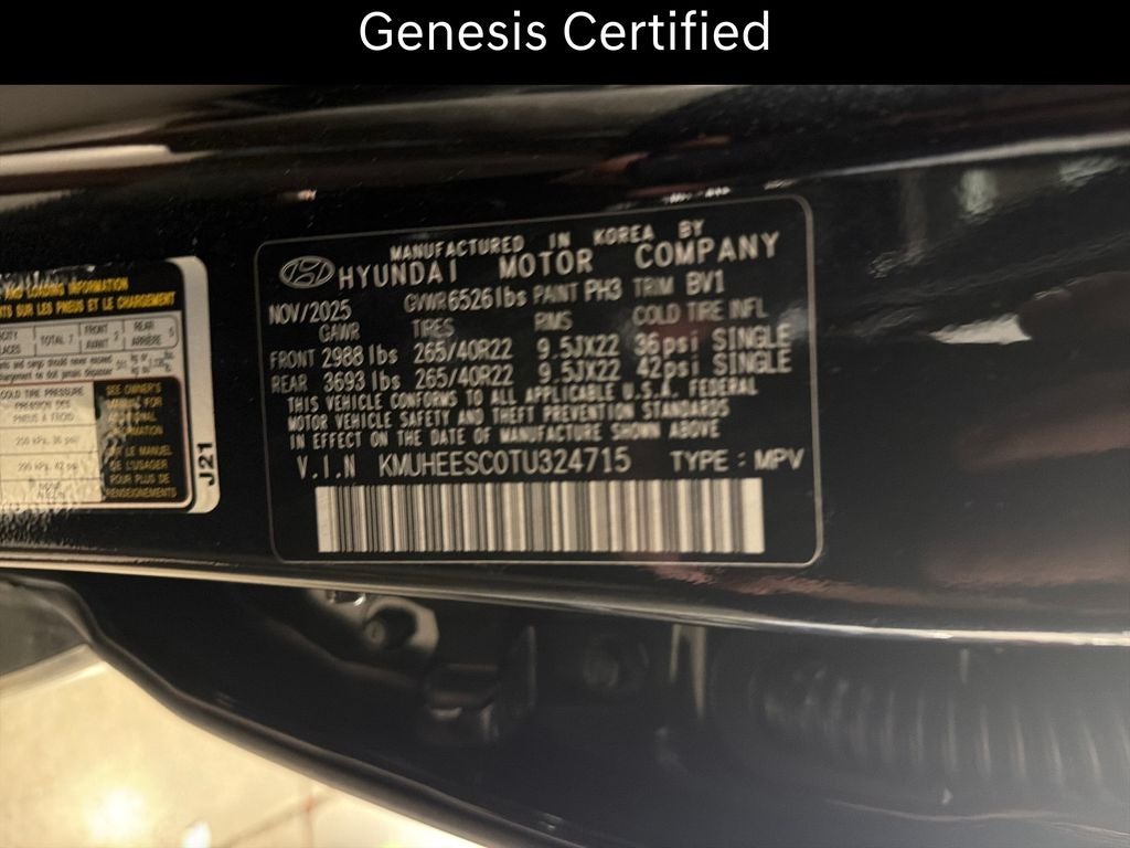 2026 Genesis GV80 3.5T Prestige CERTIFIED
