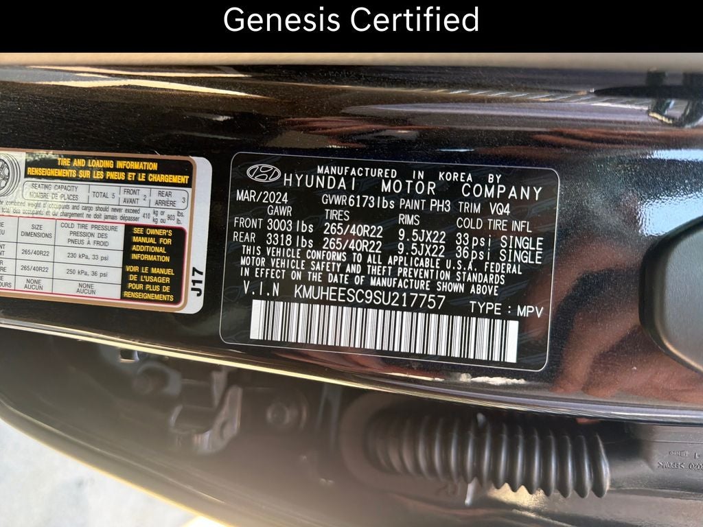 2025 Genesis GV80 3.5T Prestige CERTIFIED