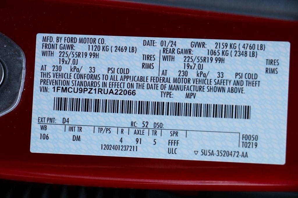 2024 Ford Escape Hybrid ST-Line Elite