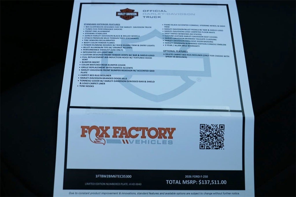 2026 Ford F-250SD Lariat HARLEY DAVIDSON