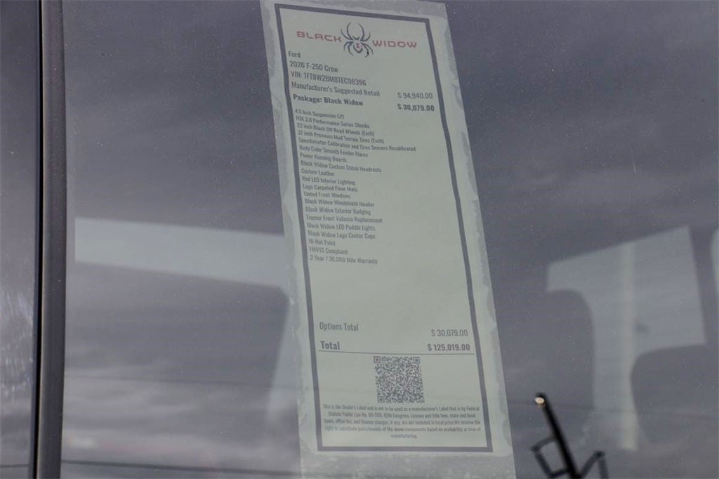 2026 Ford F-250SD Lariat BLACK WIDOW