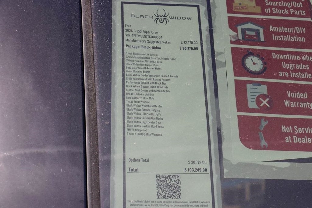 2026 Ford F-150 XLT BLACK WIDOW