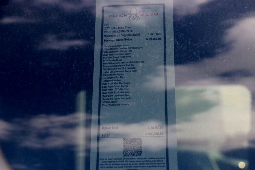 2026 Ford F-150 Lariat BLACK WIDOW