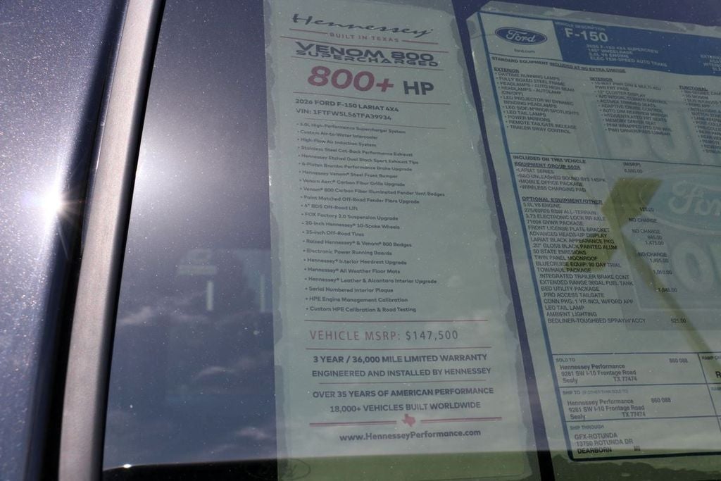 2026 Ford F-150 Lariat Hennessey Venom 800