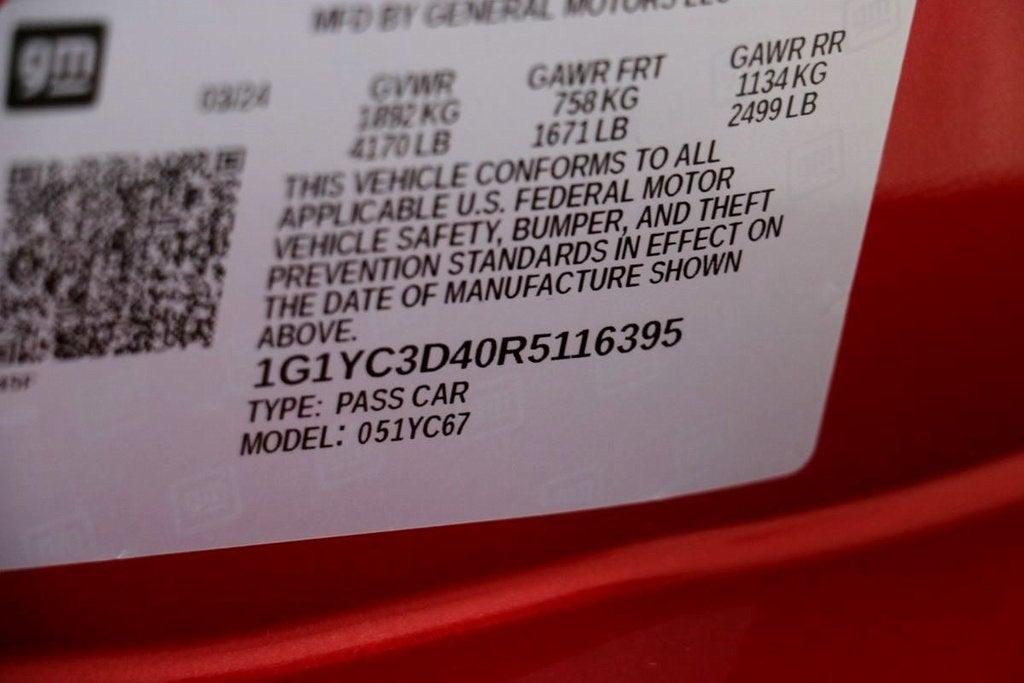 2024 Chevrolet Corvette Stingray 3LT