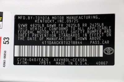 2026 Toyota Camry SE Nightshade