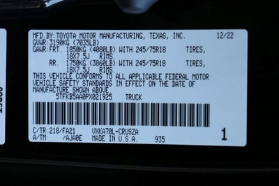 2023 Toyota Tundra SR