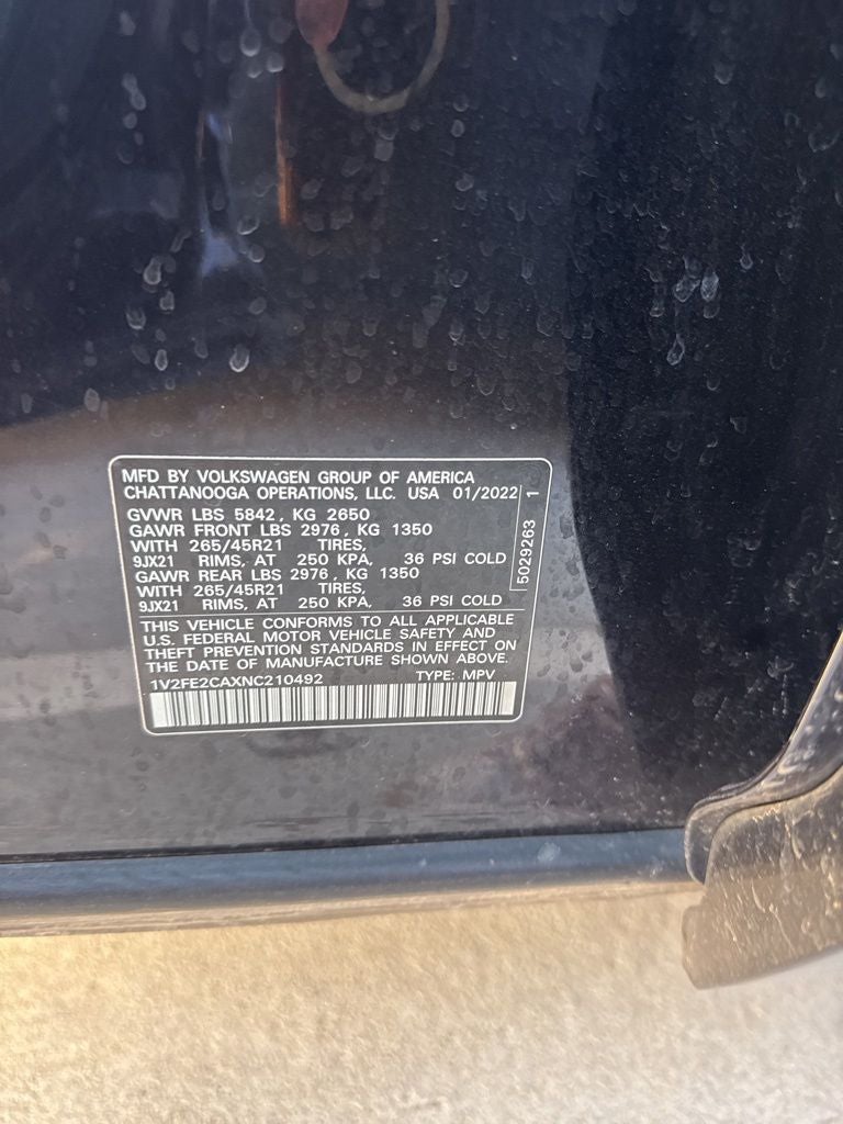 2022 Volkswagen Atlas Cross Sport 3.6L V6 SEL Premium R-Line