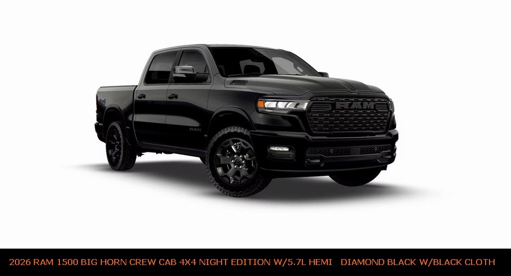 2026 RAM 1500 Big Horn/Lone Star Crew Cab 4x4 Night Edition w/5.7L Hemi