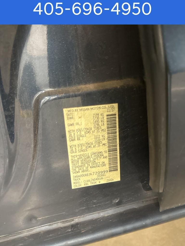 2018 Nissan Frontier SV