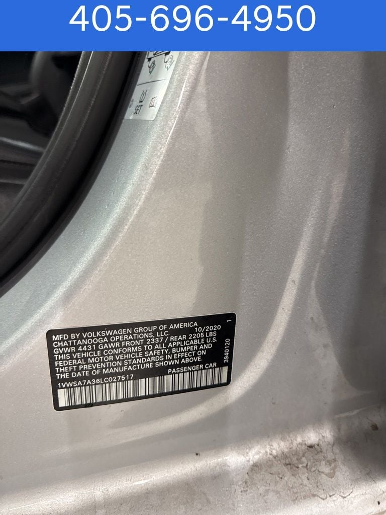 2020 Volkswagen Passat 2.0T SE