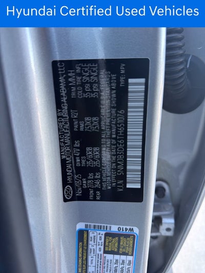 2026 Hyundai Tucson SEL CERTIFIED