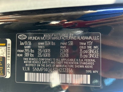 2026 Hyundai Santa Fe SE FWD