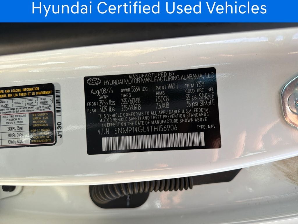 2026 Hyundai Santa Fe SE CERTIFIED