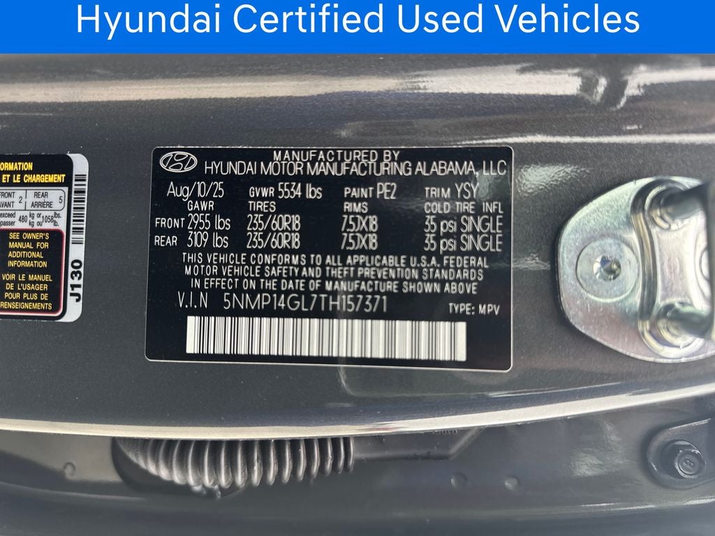 2026 Hyundai Santa Fe SE CERTIFIED
