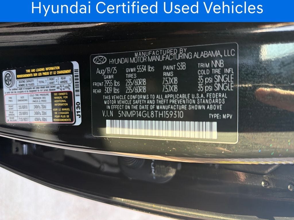 2026 Hyundai Santa Fe SE CERTIFIED