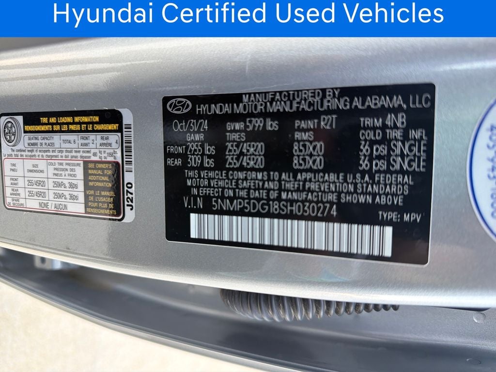 2025 Hyundai Santa Fe Hybrid Calligraphy CERTIFIED
