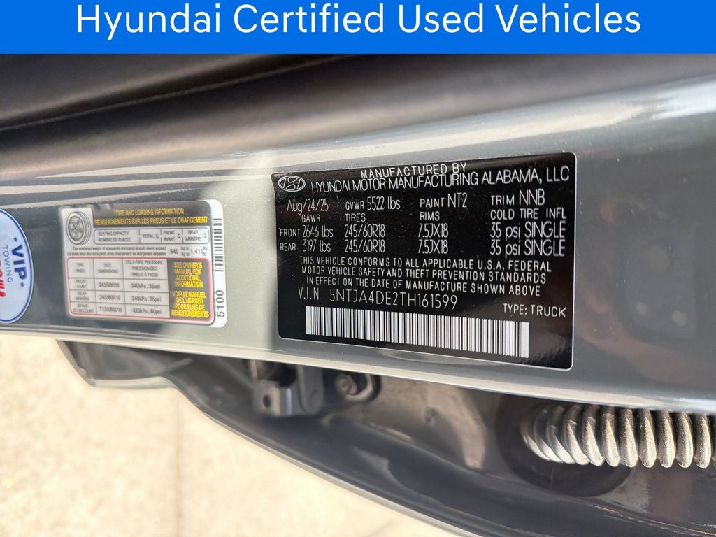 2026 Hyundai Santa Cruz SE CERTIFIED