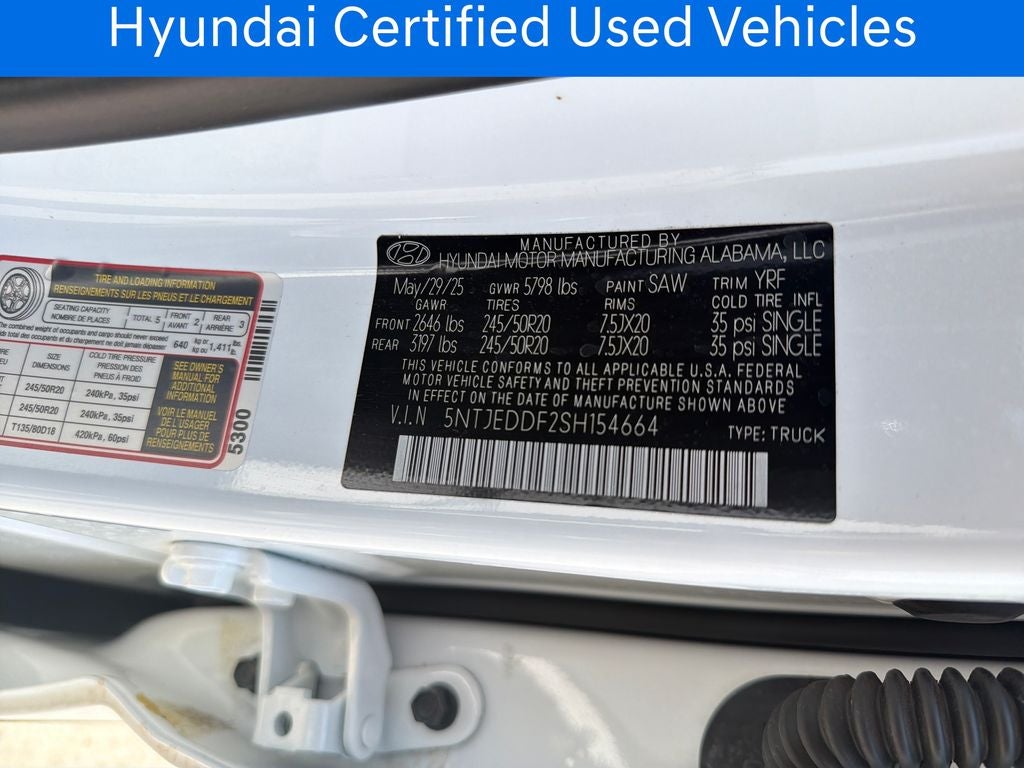 2025 Hyundai Santa Cruz Limited CERTIFIED