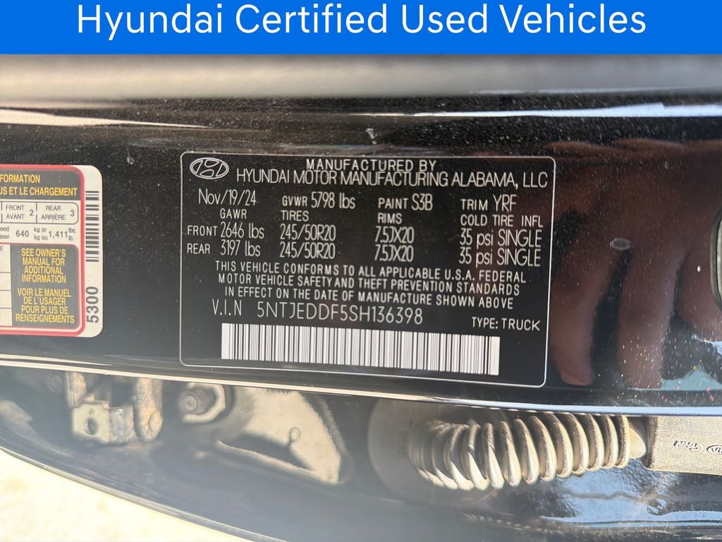 2025 Hyundai Santa Cruz Limited CERTIFIED