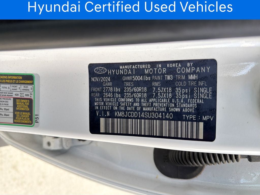 2025 Hyundai Tucson Hybrid SEL Convenience CERTIFIED