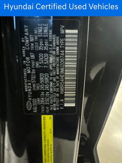 2021 Hyundai Palisade Limited CERTIFIED