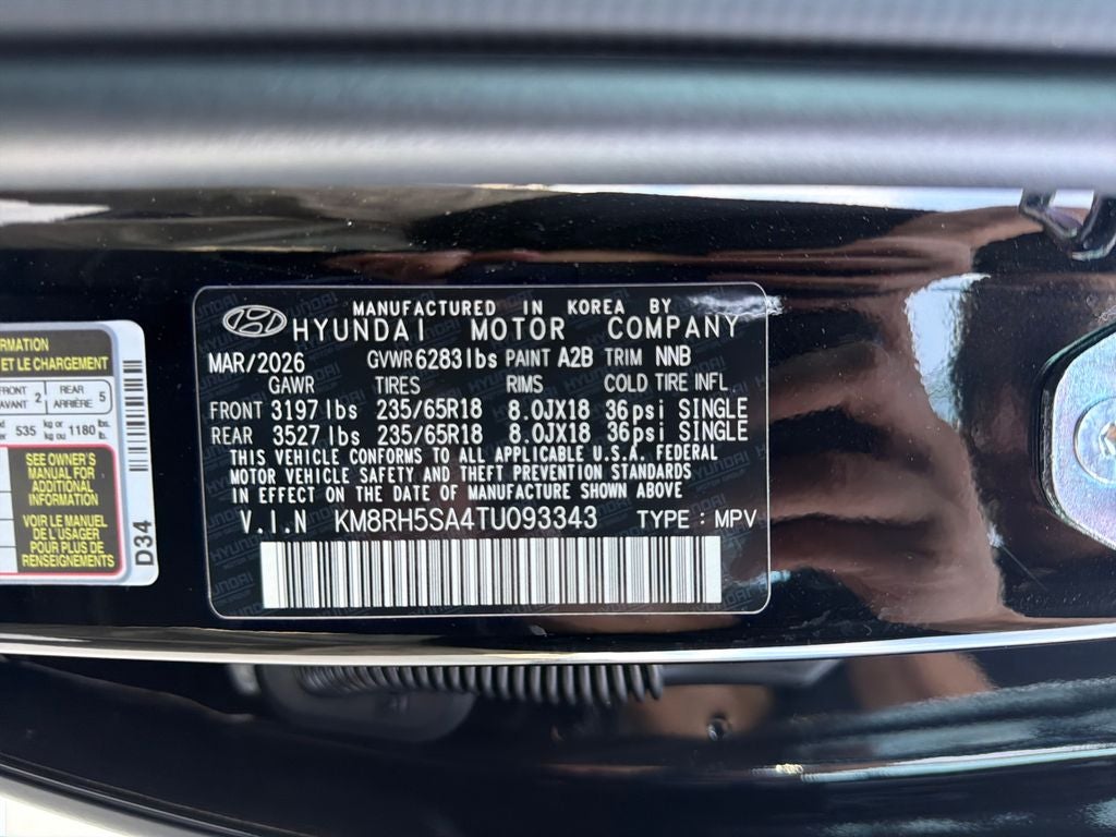 2026 Hyundai Palisade Hybrid Blue SEL Premium 7P