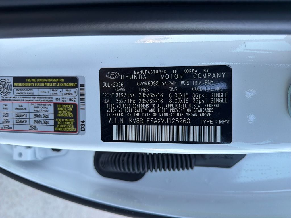 2027 Hyundai Palisade Hybrid SEL 7P