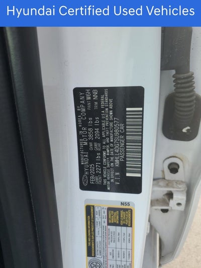 2025 Hyundai Elantra SE CERTIFIED